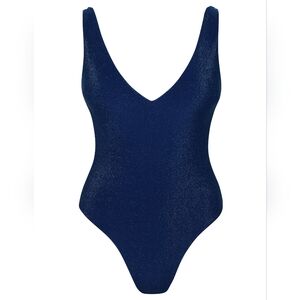 NWT Monday Swimwear Santa Caterina One-Piece - Navy Shimmer - Sz M